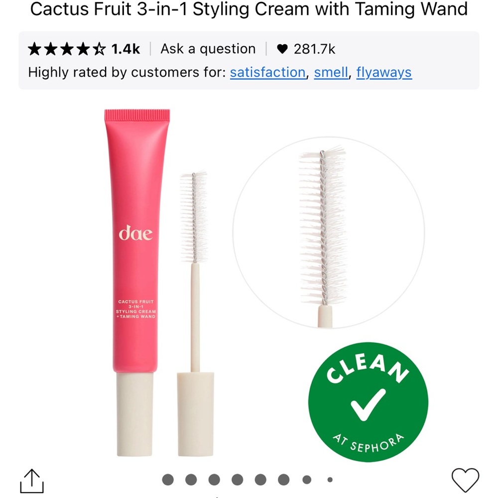 Dae Cactus Fruit 3-in-1 Styling Cream with Taming Wand - Pink